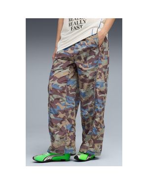PUMA Clrt Camo Nylon Ripstop Pants - Blue