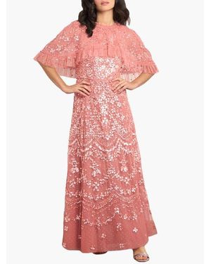 Needle & Thread Freya Cape Ankle Gown - Red