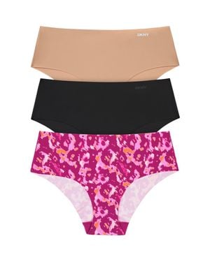 DKNY Litewear Cut Anywhere Assorted 3-Pack Hipster Briefs - Black
