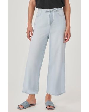 Splendid Lounge Wide Leg Crop Jeans - Blue