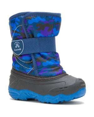 Kamik Kids' Snowbug Waterproof Faux Fur Lined Boot - Blue