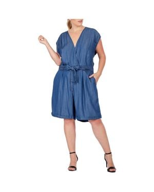 Standards & Practices V-neck Romper - Blue