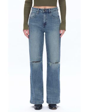 Bayeas High Waist Wide Leg Jeans - Blue