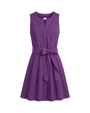 Cartolina Nantucket Hadley Cotton Poplin Romper - Purple