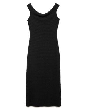 Mango Off The Shoulder Body-Con Dress - Black
