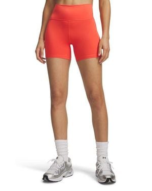 Under Armour Meridan Middy High Waist Bike Shorts - Red