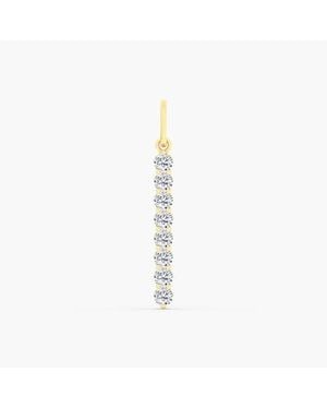Everlee Vertical Bar Lab Diamond Charm - Metallic