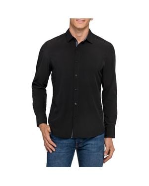 Con.struct Solid Woven Long Sleeve Basic - Black