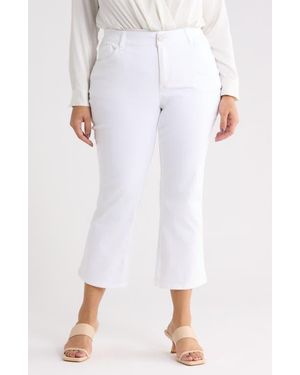 Wit & Wisdom Bennett High Waist Crop Barely Bootcut Jeans - White