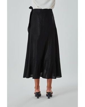 Mizalle Ruffle Skirt - Black