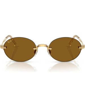Ray-Ban X A$Ap Rocky 54Mm Polarized Oval Sunglasses - Brown