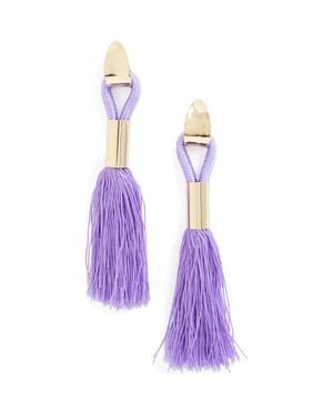 TOPSHOP Tassel Statement Earrings - Purple