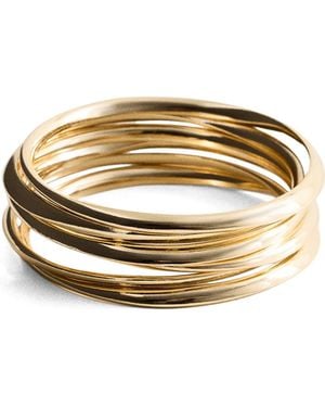 Mango Mixed Bangle Bracelet Set - Metallic