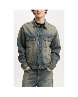 Cotton On Oversized Trucker Jacket - Gray