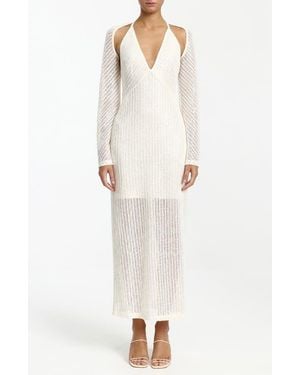 Significant Other Zenith Cutout Long Sleeve Knit Maxi Dress - White
