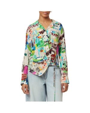 Scotch & Soda X Basquiat Print Wrap Shirt - Multicolor