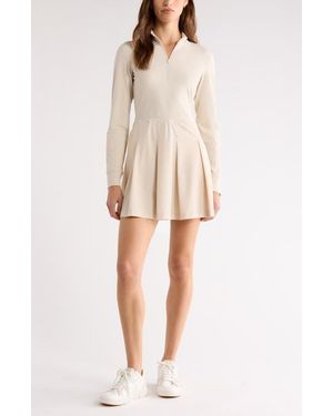 Zella Peak Hybrid Long Sleeve Dress - Natural
