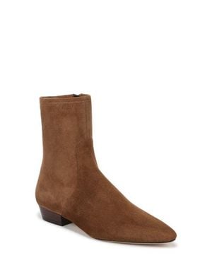 Veronica Beard Glinda Leather Bootie - Brown