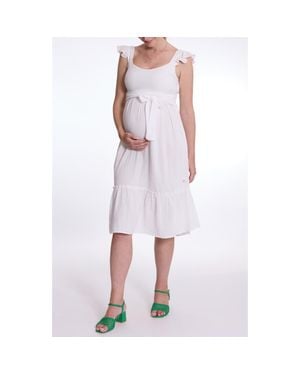 Cache Coeur Melody Maternity And Nursing Dress - White
