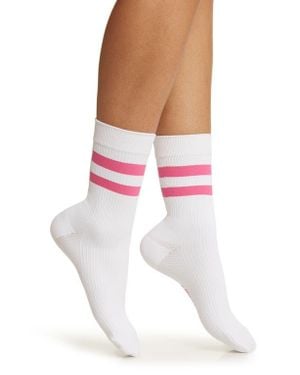 Item M6 Ribbed Compression Crew Socks - White