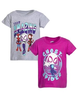 Marvel Spidey And His Amazing Friends 2-Pack Short Sleeve T-Shirts - Purple