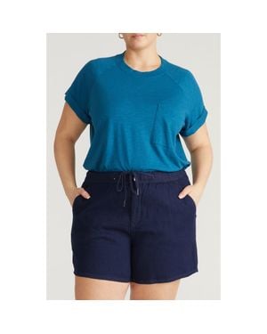UNIVERSAL STANDARD Light As Air Short Sleeve T-Shirt - Blue