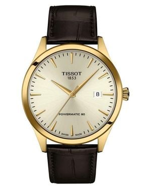 Tissot Classic Dream Automatic Leather Strap Watch, 40Mm - Black