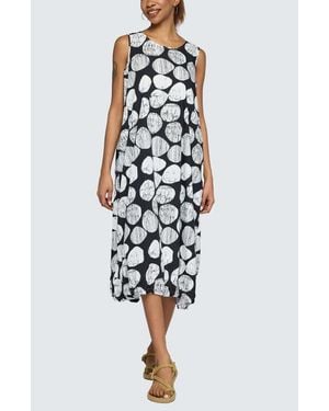 Luukaa Selenea Printed Balloon Dress - White
