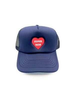 Rey To Z Super Mom Trucker Hat - Blue