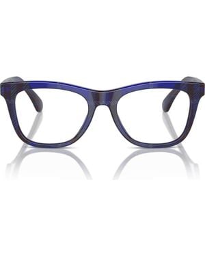 Burberry 47Mm Square Optical Glasses - Blue