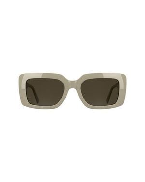 Kendra Scott Dira 55Mm Rectangular Sunglasses - Green