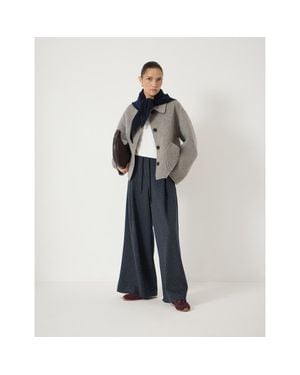 Hush Pure Wool Double Faced Jacket - Blue