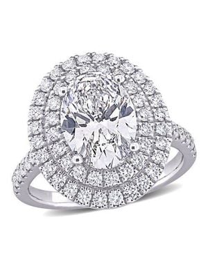 Julianna B 3-/8 Ctw Lab-Grown Diamond Double Halo Ring 14K - Green