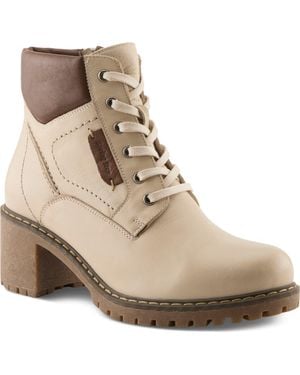 Spring Step Alpina Leather Bootie - Natural