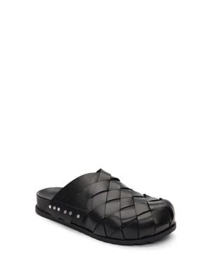 Ash Tor Woven Clog - Black