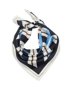 Nordstrom Print Silk Square Scarf - Blue