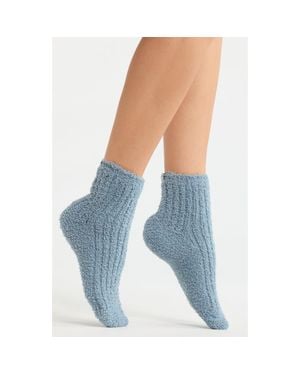 Barefoot Dreams Cozychic Assorted 2-Pack Tennis Ankle Socks - Blue