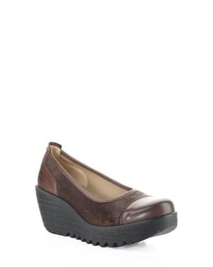Fly London Lije Platform Wedge Pump - Gray