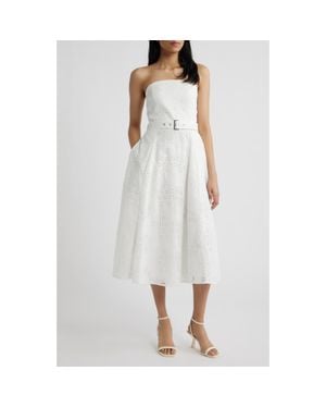 Sam Edelman Strapless Cotton Eyelet Dress - White