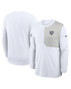 Nike Chicago Bears Sideline Coach Uv Performance Long Sleeve T-Shirt - Blue