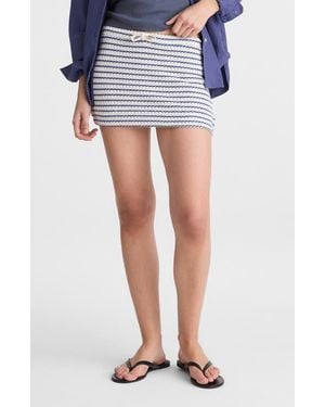Madewell Tuck Stitch Tie Waist Miniskirt - Gray