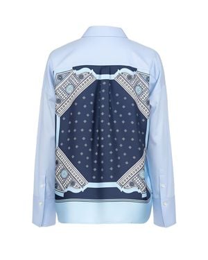 Callas Milano Sirene Scarf Front Shirt - Blue