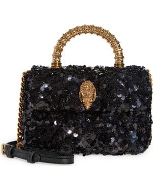 Kurt Geiger Mini Kensington Sequin Top Handle Bag - Black