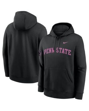 Nike Penn State Nittany Lions 2025 Sideline Club Fleece Pullover Hoodie - Black
