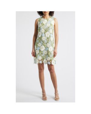 Sam Edelman Floral Lace Shift Dress - Green