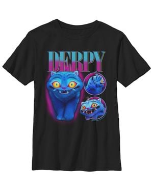 K-Pop Demon Hunters Boy's Supernatural Derpy Graphic T-Shirt - Black