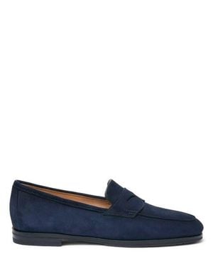 Santoni Suede Carla Loafer - Blue