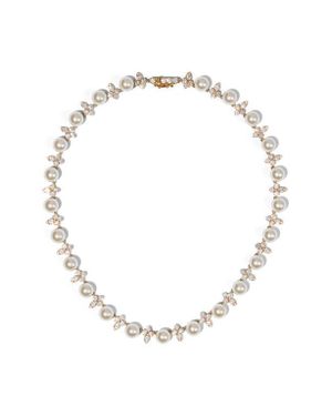 Nadri Cluster Collar Necklace - White