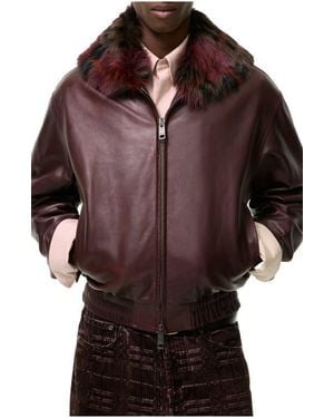 Burberry Leather Latchford Jacket - Red