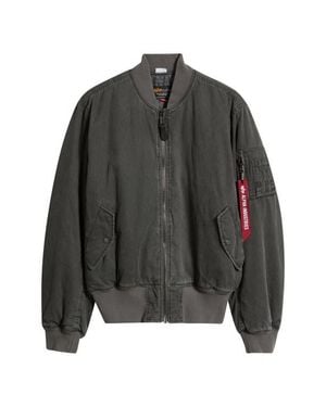 Alpha Industries Ma-1 Heritage Cotton Bomber Jacket - Black